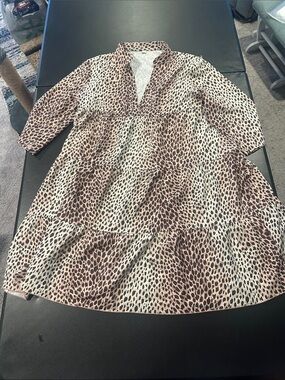 Women’s Animal Print Dress - Brown/Black